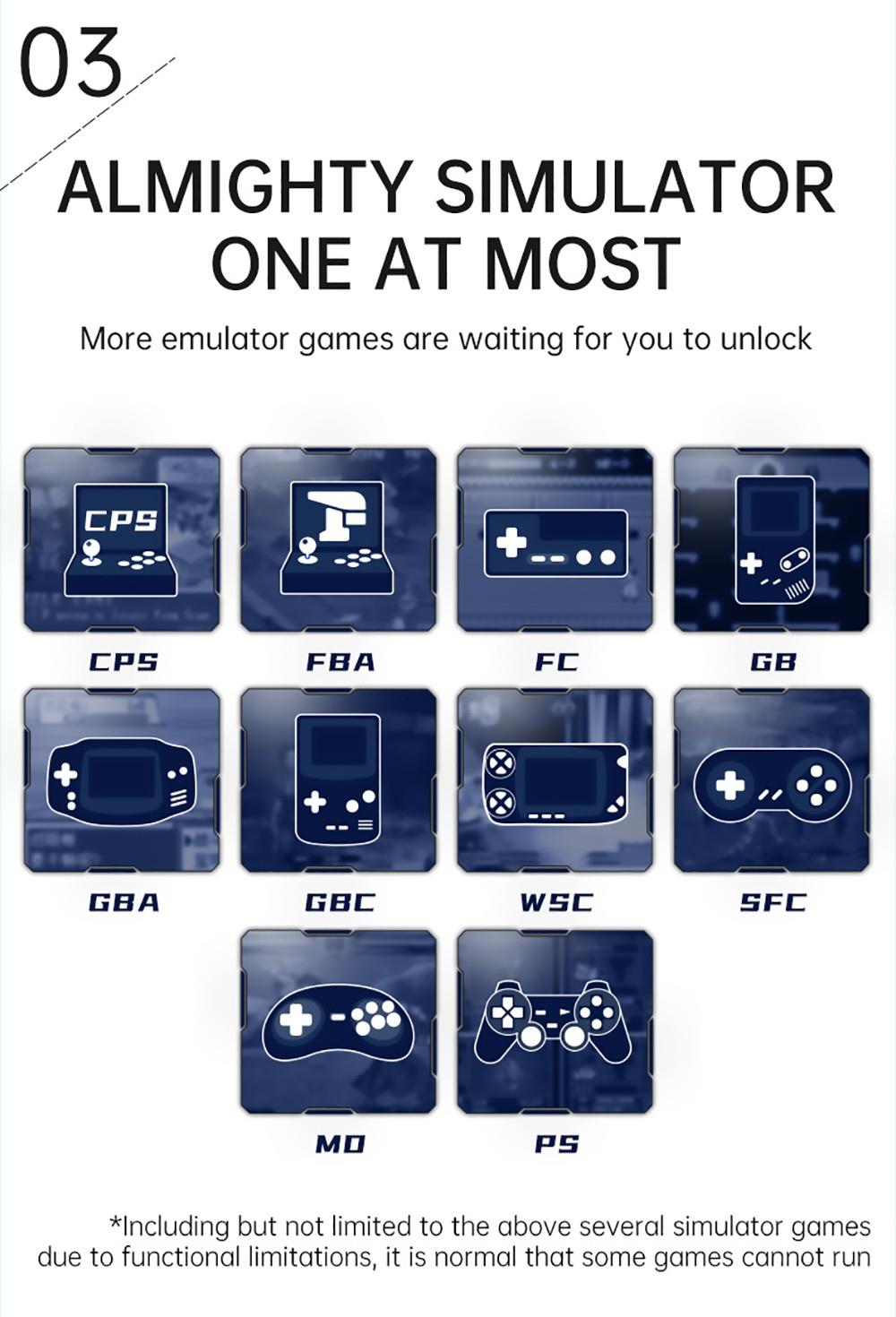 Miyoo Mini 2.8Inch IPS Screen Retro Handheld Game Players 128GB Open Source Downloadable Multi-Language - White