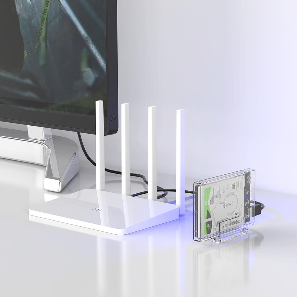 ORICO 2159U3 2.5 inch Transparent USB3.0 Hard Drive Enclosure with Stand