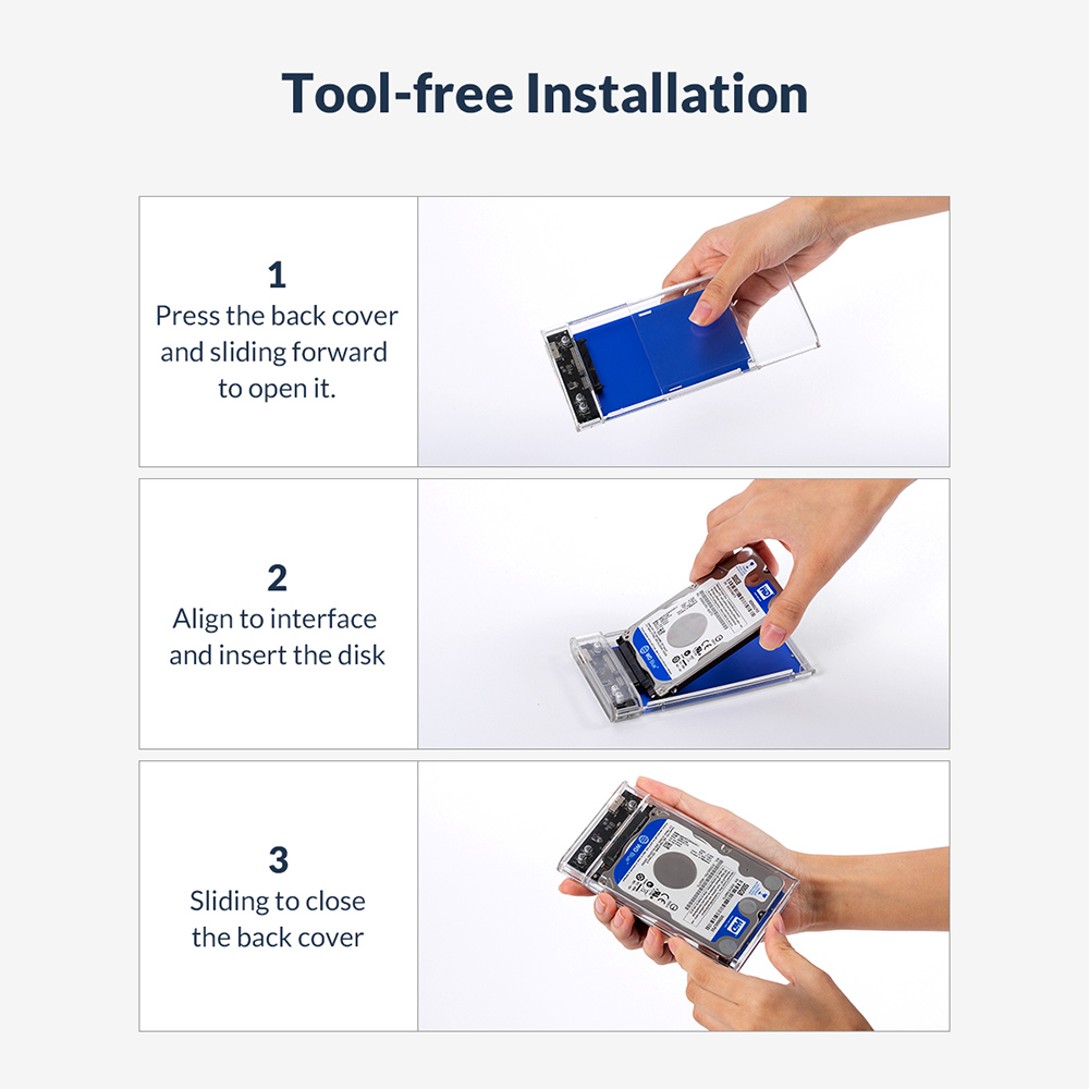 ORICO 2179-U3 2.5-Inch Hard Drive Enclosure - Black