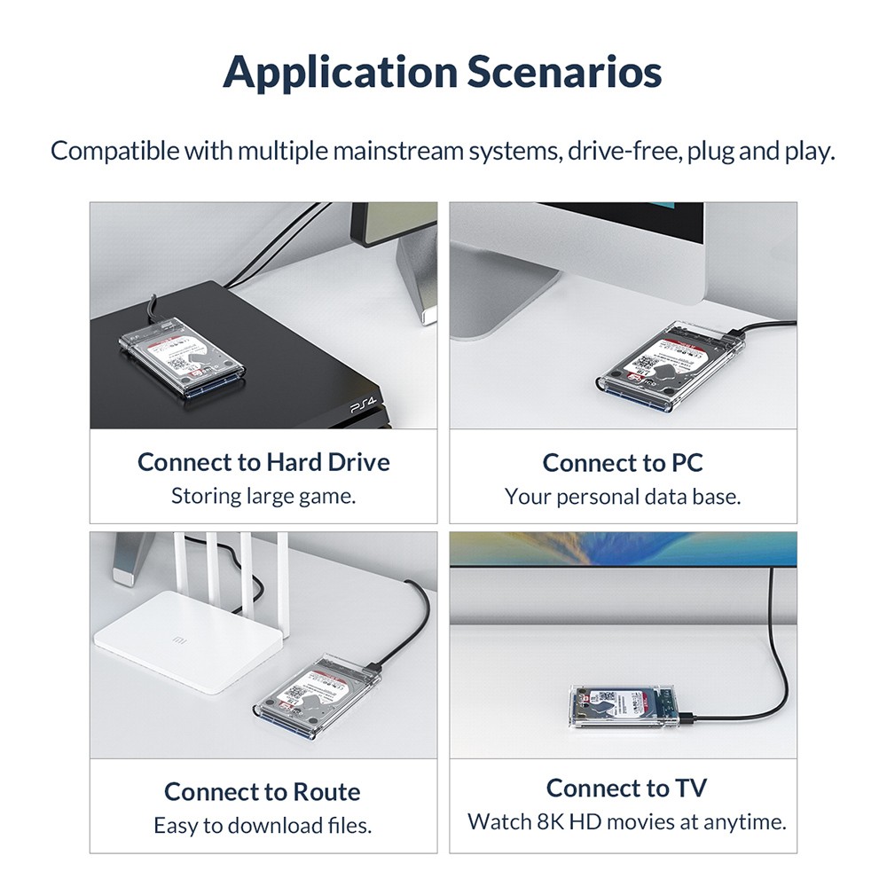 ORICO 2179-U3 2.5-Inch Hard Drive Enclosure - Black