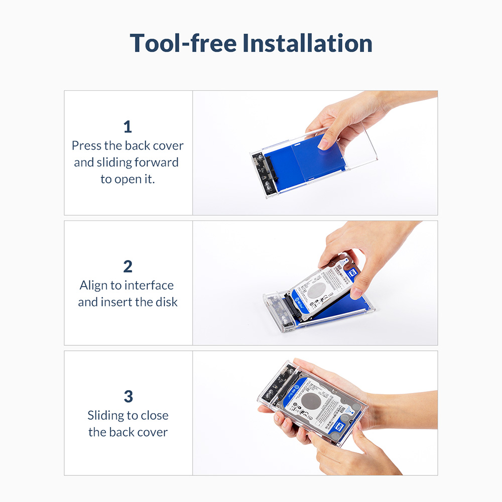ORICO 2179-U3 2.5-Inch Hard Drive Enclosure - Red