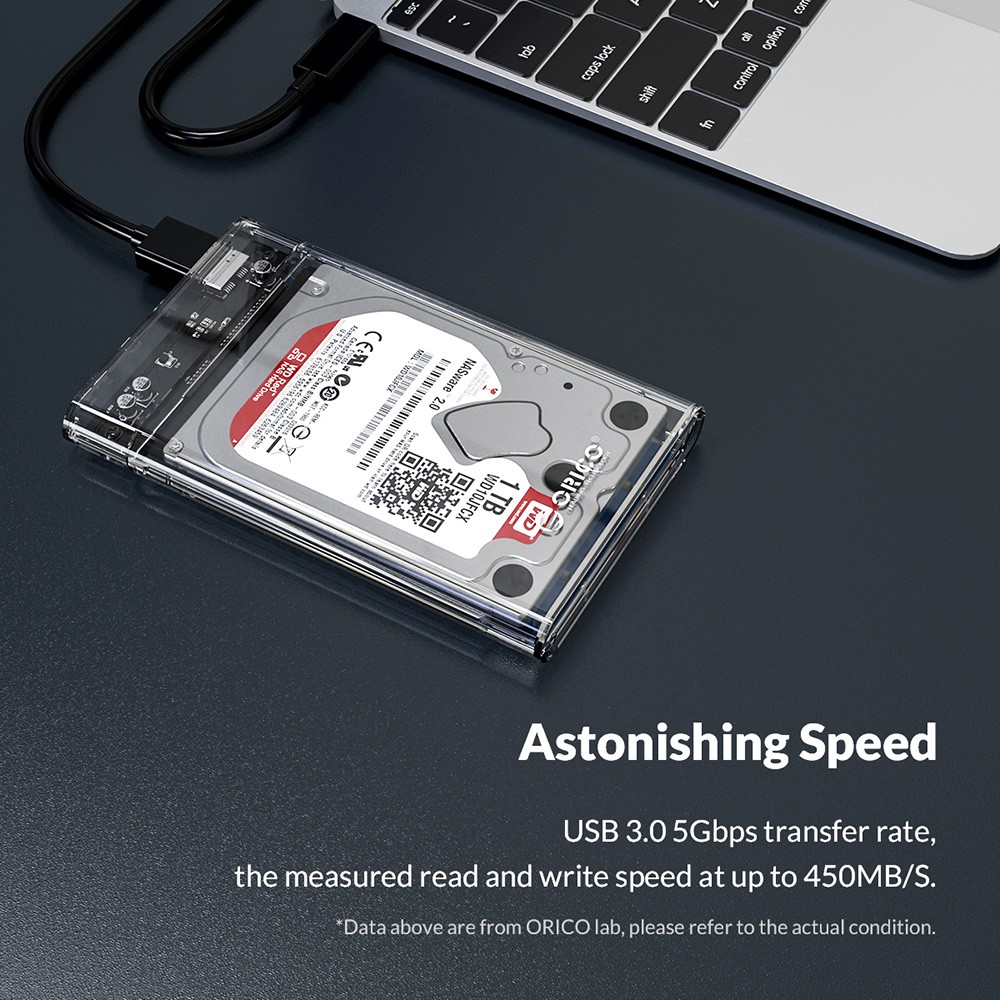 ORICO 2179-U3 2.5-Inch Hard Drive Enclosure - Silver