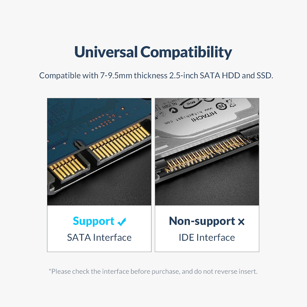 ORICO 2179-U3 2.5-Inch Hard Drive Enclosure - Silver