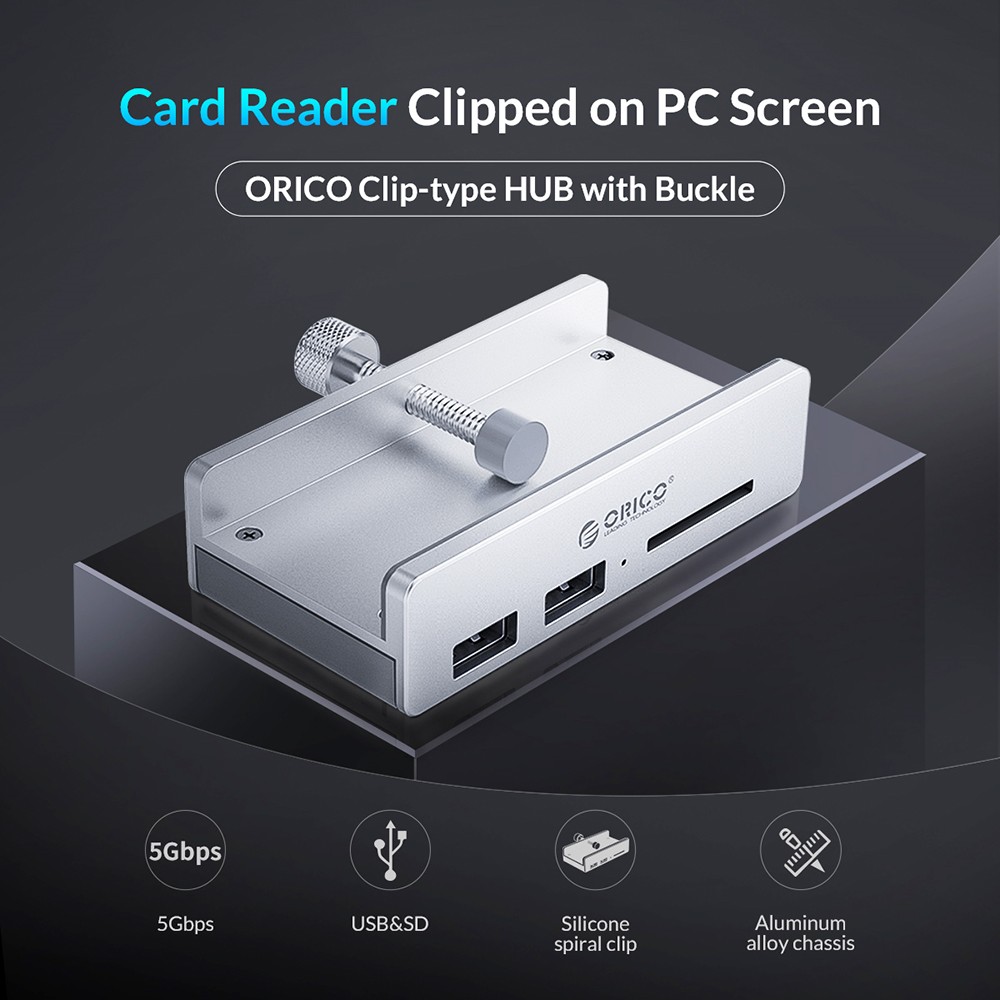 ORICO Clip-type USB3.0 HUB with Card Reader