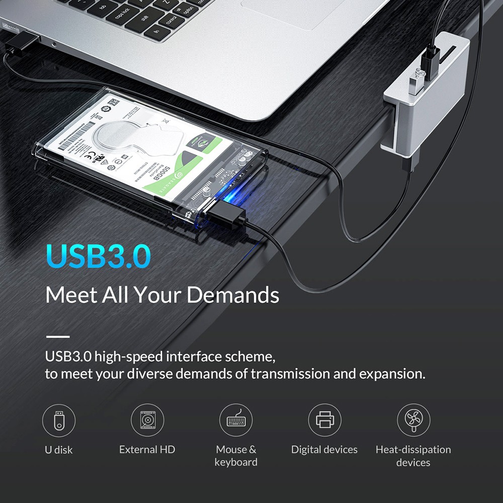 ORICO Clip-type USB3.0 HUB with Card Reader