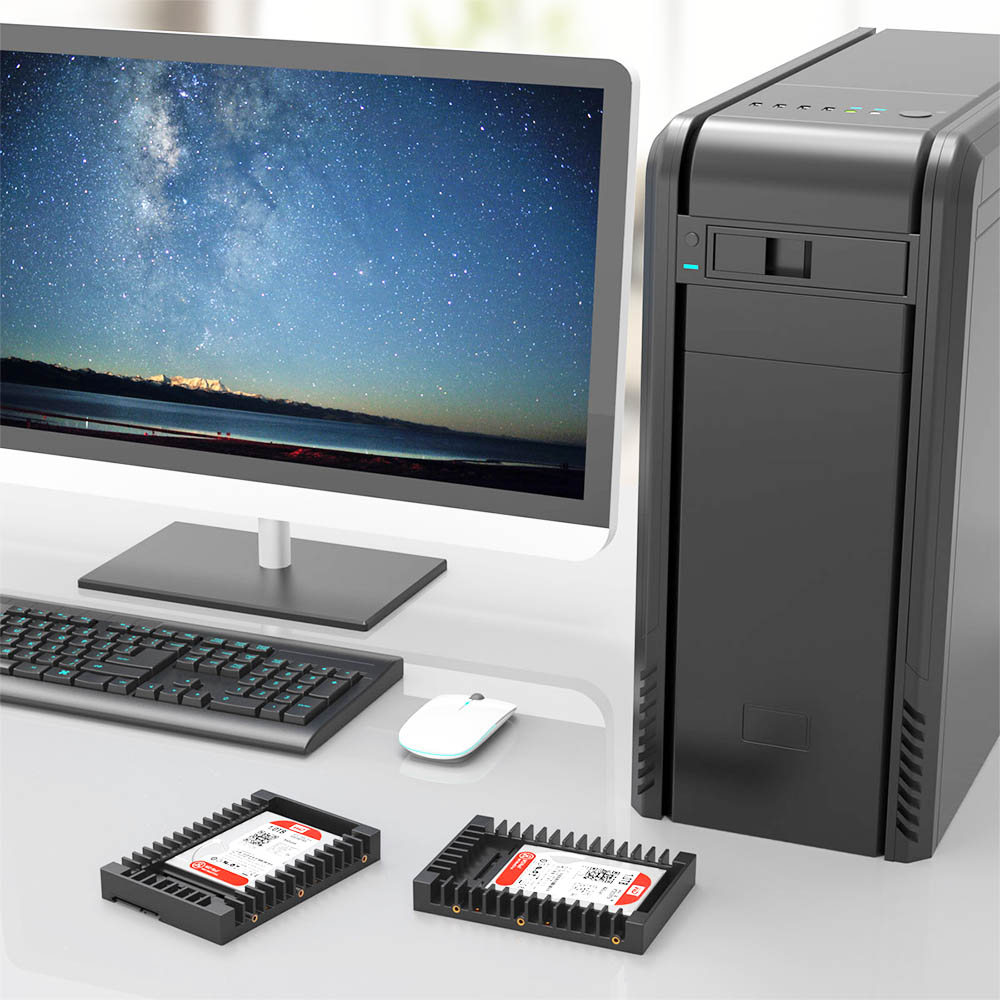 ORICO 2.5 SSD SATA to 3.5 Hard Drive Adapter Internal Drive Bay Converter Mounting Bracket Caddy Tray for 7 / 9.5 / 12.5