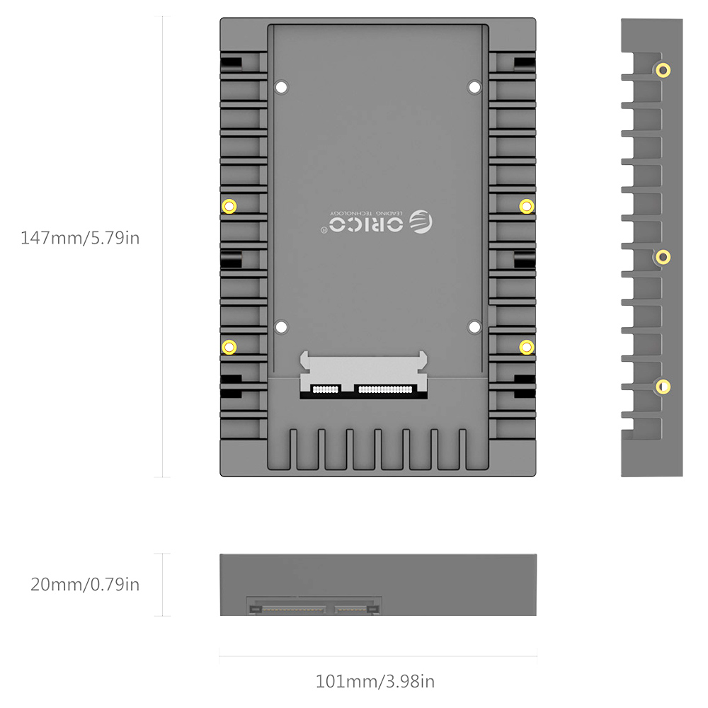 ORICO 2.5 SSD SATA to 3.5 Hard Drive Adapter Internal Drive Bay Converter Mounting Bracket Caddy Tray for 7 / 9.5 / 12.5
