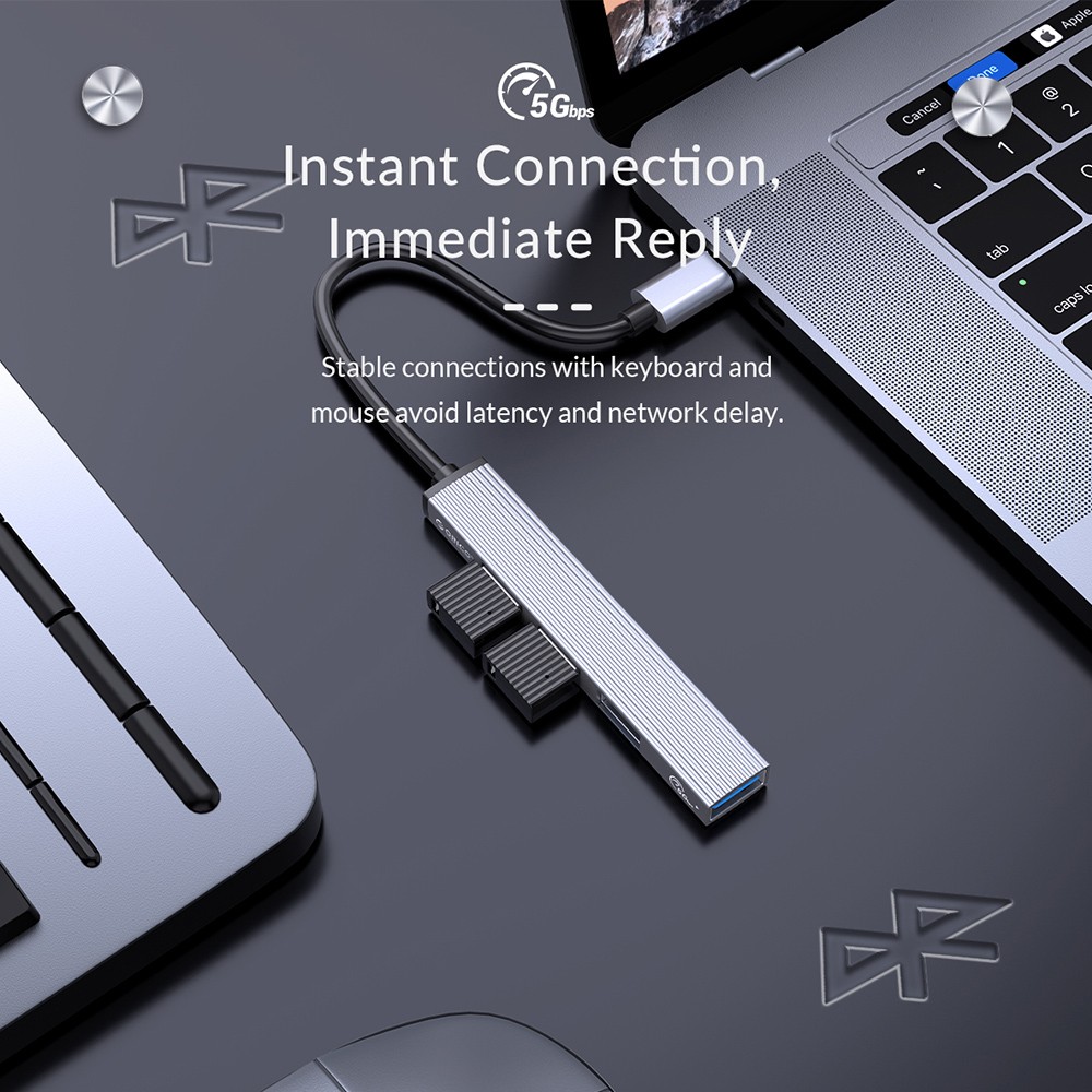 ORICO USB HUB 4 Port USB 3.0 Splitter with Micro USB Power Port Multiple High Speed OTG Adapter Add TF Card