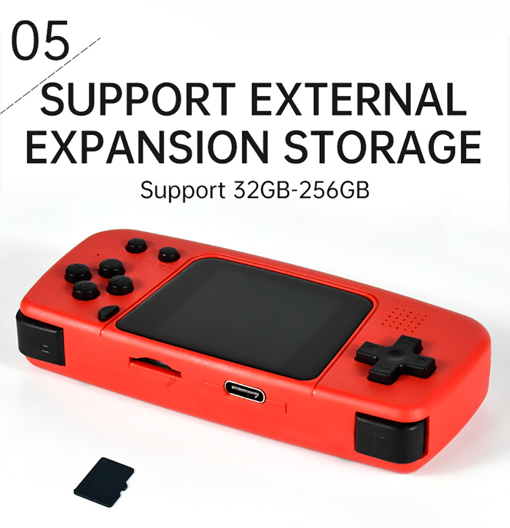 Powkiddy Q36 Mini Handheld Game Players 32gb Red