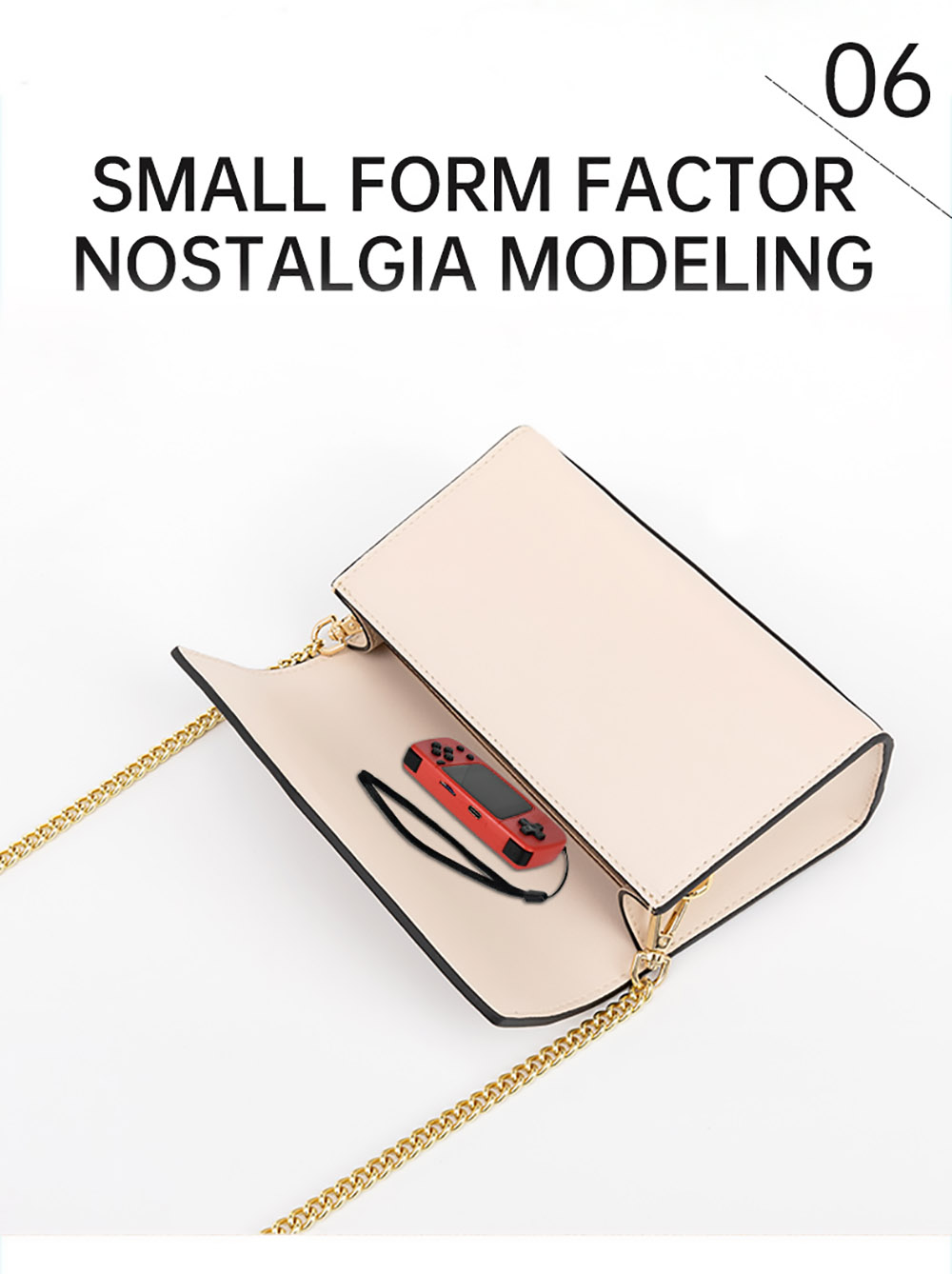 POWKIDDY Q36 Mini 1.54 Inch IPS Screen Open Source Handheld Game Players 32GB Keychain for Children's Gifts Red