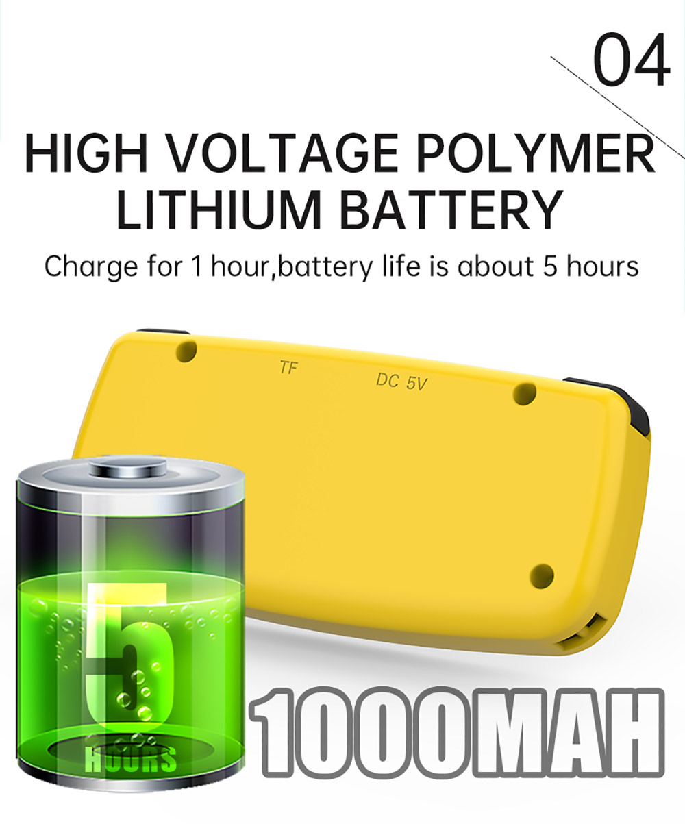 POWKIDDY Q36 Mini 1.54 Inch IPS Screen Open Source Handheld Game Players 32GB Keychain for Children's Gifts Yellow