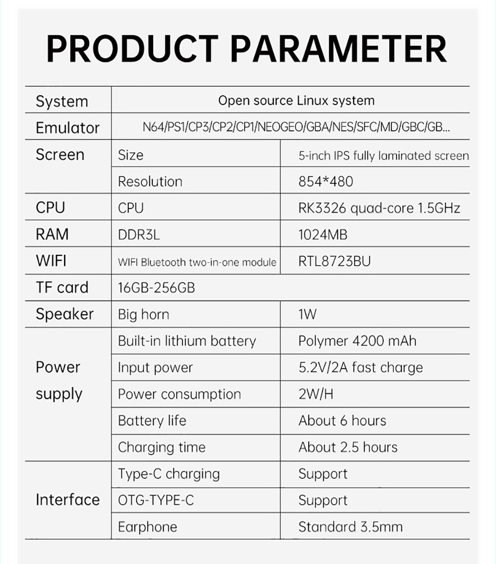 POWKIDDY RGB10 Max2 Retro Open Source System Handheld Game Console 64GB RK3326 5.0-Inch IPS Screen 3D Rocker Gift Black