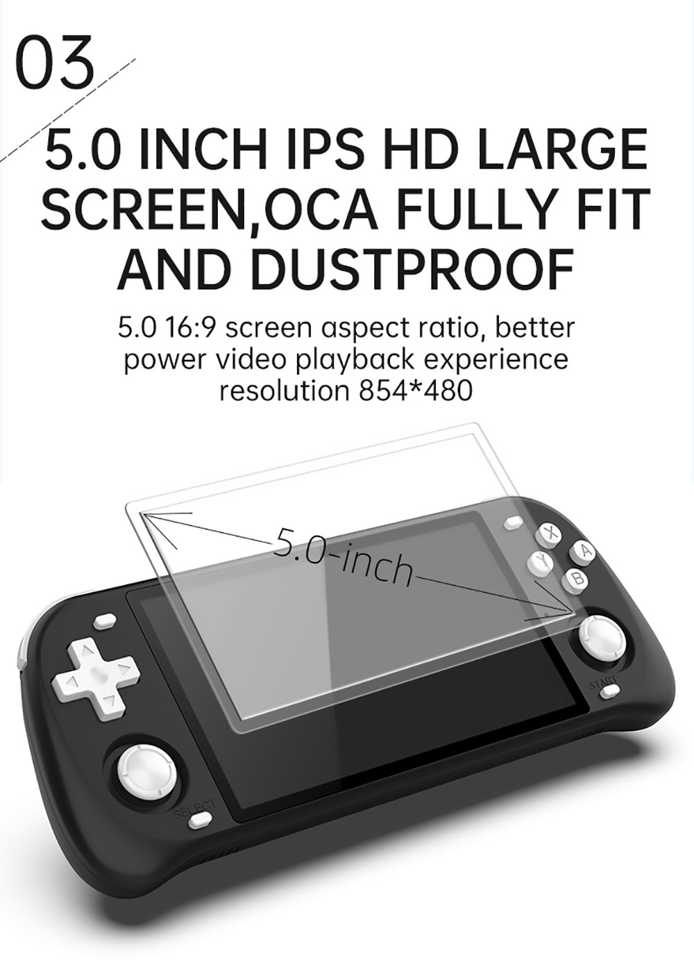 POWKIDDY RGB10 Max2 Retro Open Source System Handheld Game Console 64GB RK3326 5.0-Inch IPS Screen 3D Rocker Gift Black