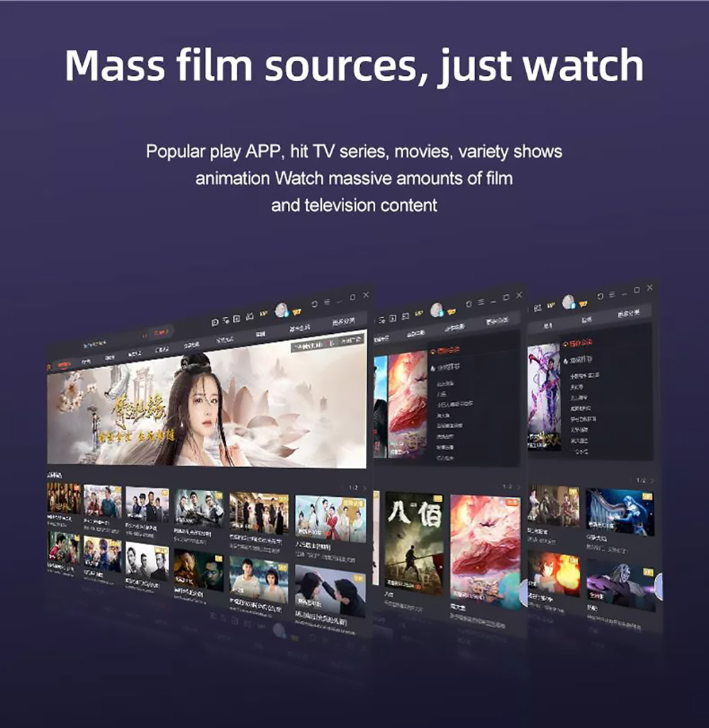 Q3 Android LCD Projector 1280*720 Full HD 720P 450 ANSI Lumens for Family Education and Business with EU Plug