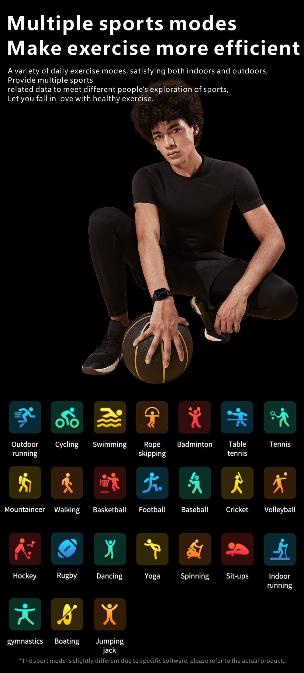 Q9 Pro Smartwatch 1.7 Inch Large Touch Screen Bluetooth Watch Fashion Sports Watch - Black