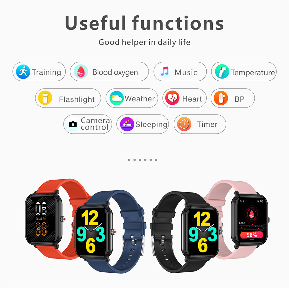 Q9 Pro Smartwatch 1.7 Inch Large Touch Screen Bluetooth Watch Fashion Sports Watch - Black