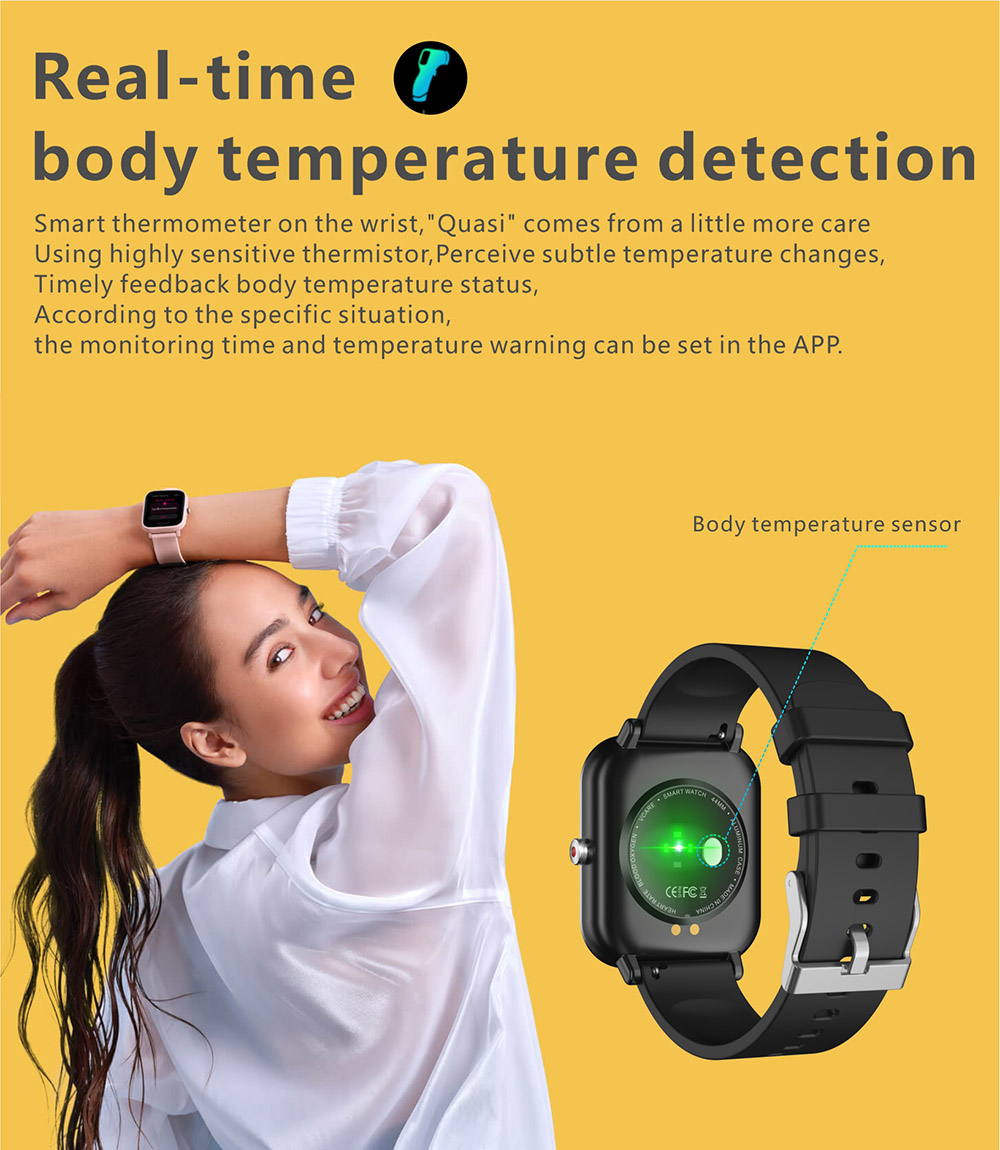 Q9 Pro Smartwatch 1.7 Inch Large Touch Screen Bluetooth Watch Fashion Sports Watch - Pink