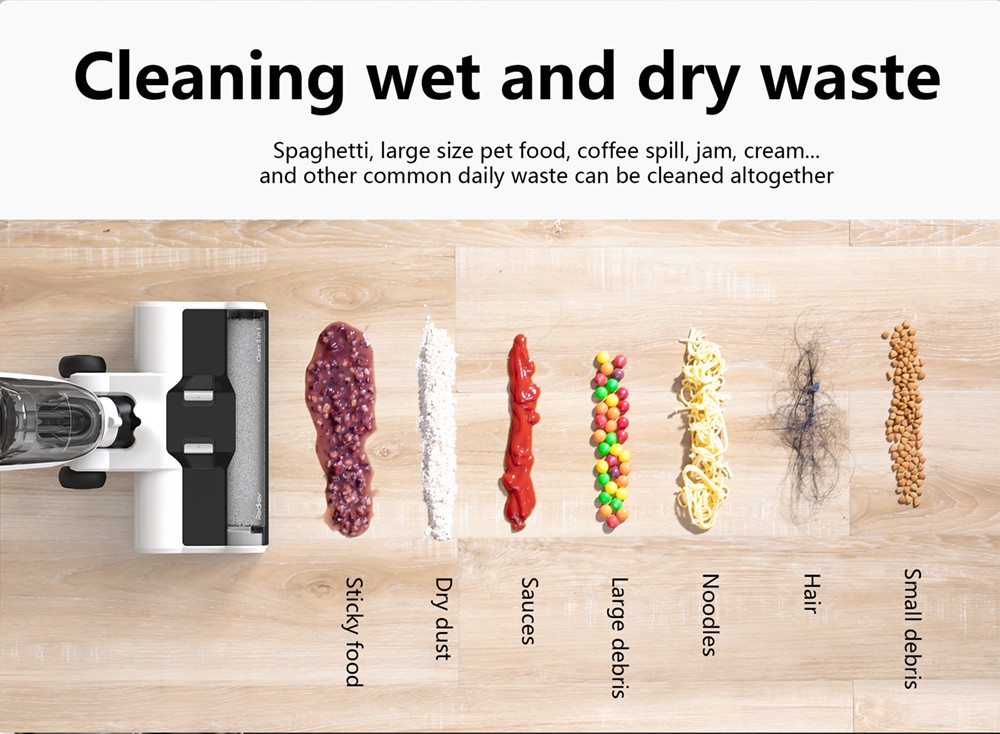 Redkey W12 Cordless Wet Dry Vacuum Cleaner For Home All In One Smart Wireless Mop Floor Washer Handheld Household Self-C