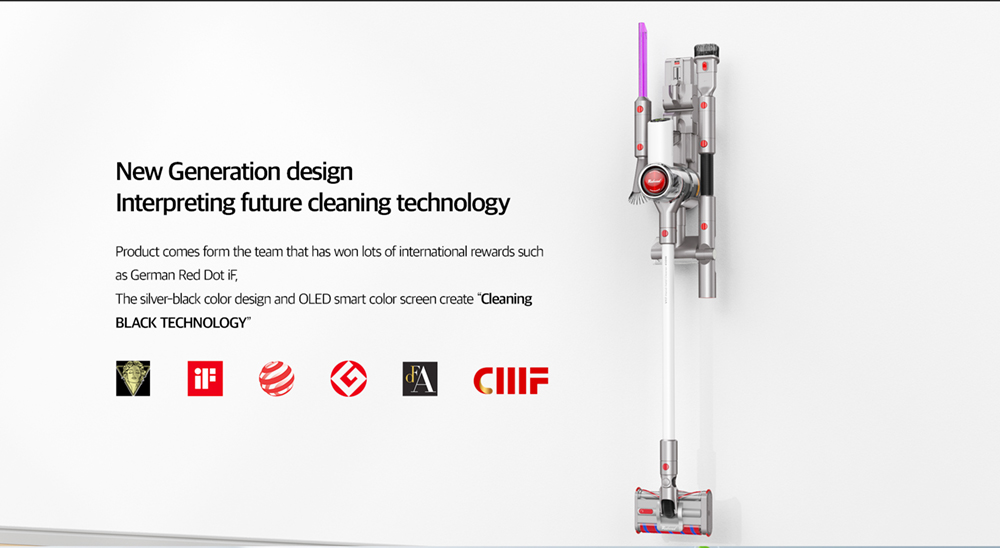 Redroad V17 155AW 26500PA Handheld Vacuum Cleaner Wireless Sweep 450W Double Brush for Home Car household