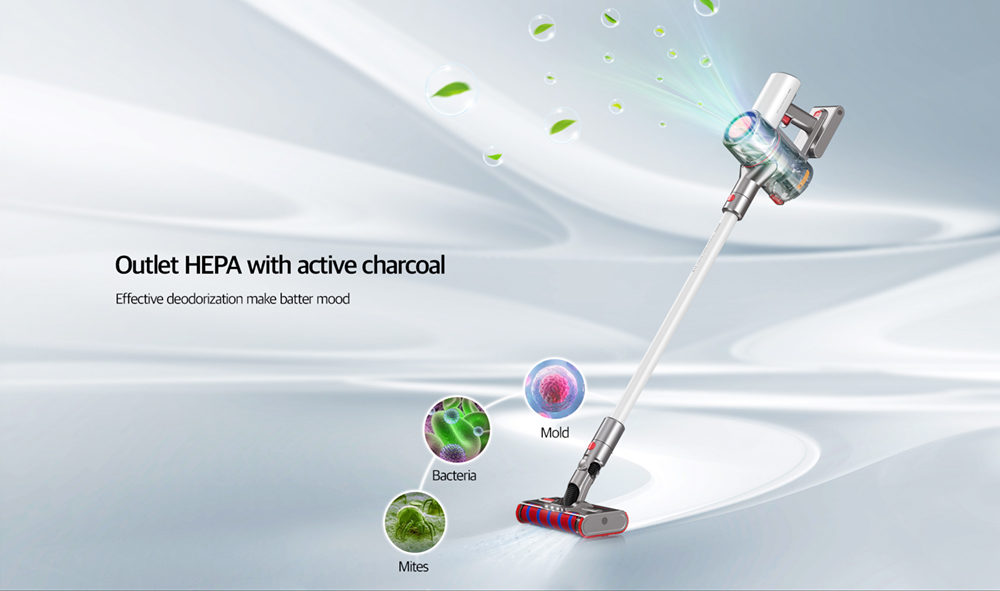 Redroad V17 155AW 26500PA Handheld Vacuum Cleaner Wireless Sweep 450W Double Brush for Home Car household