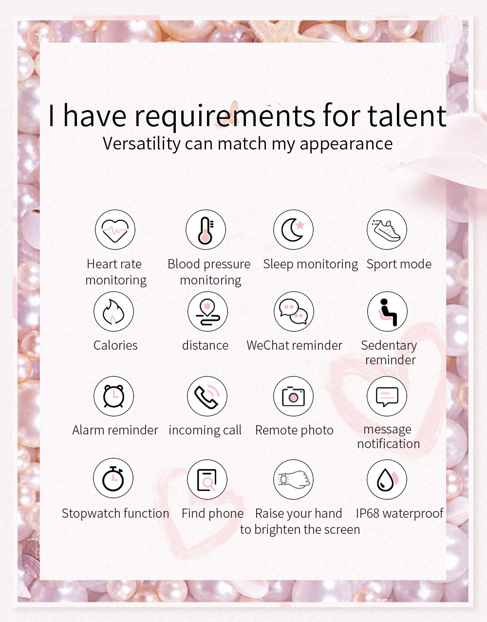 SENBONO NY33 Women Smartwatch Full Touch Screen Sports Watch IP68 Waterproof Fitness Tracker for iOS Android Silver