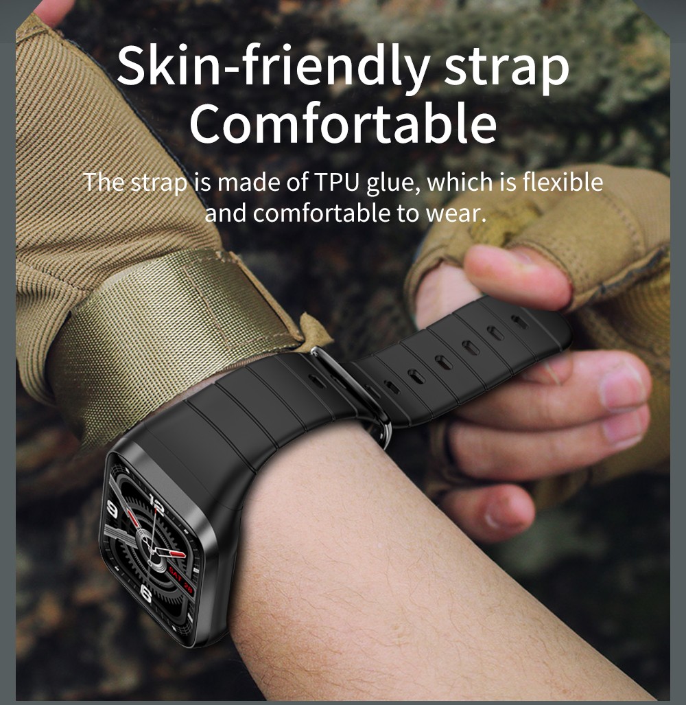 SENBONO SD-2 Smartwatch 1.69'' Touch Screen Sports Watch IP68 Waterproof Fitness Tracker for iOS Android Red