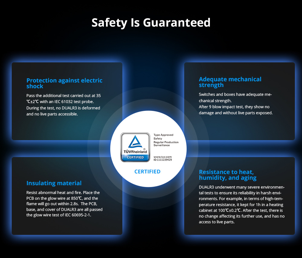 SONOFF DUAL R3 Dual Relay Wi-Fi Smart Curtain Switch with Power Metering Voice/APP Remote Control Double 2-Way DIY Switc