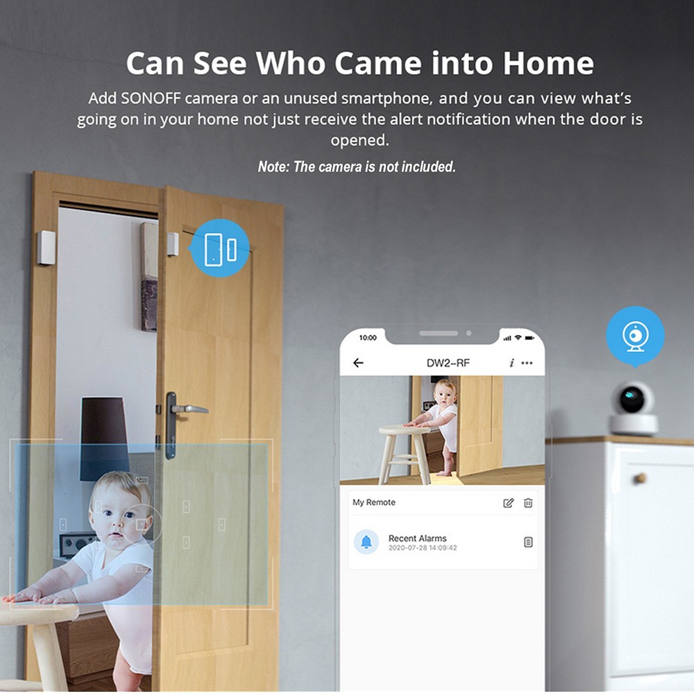 SONOFF 433MHz Smart Home RF Bridge Kit With Motion & Door/Window Sensors – Works With Alexa