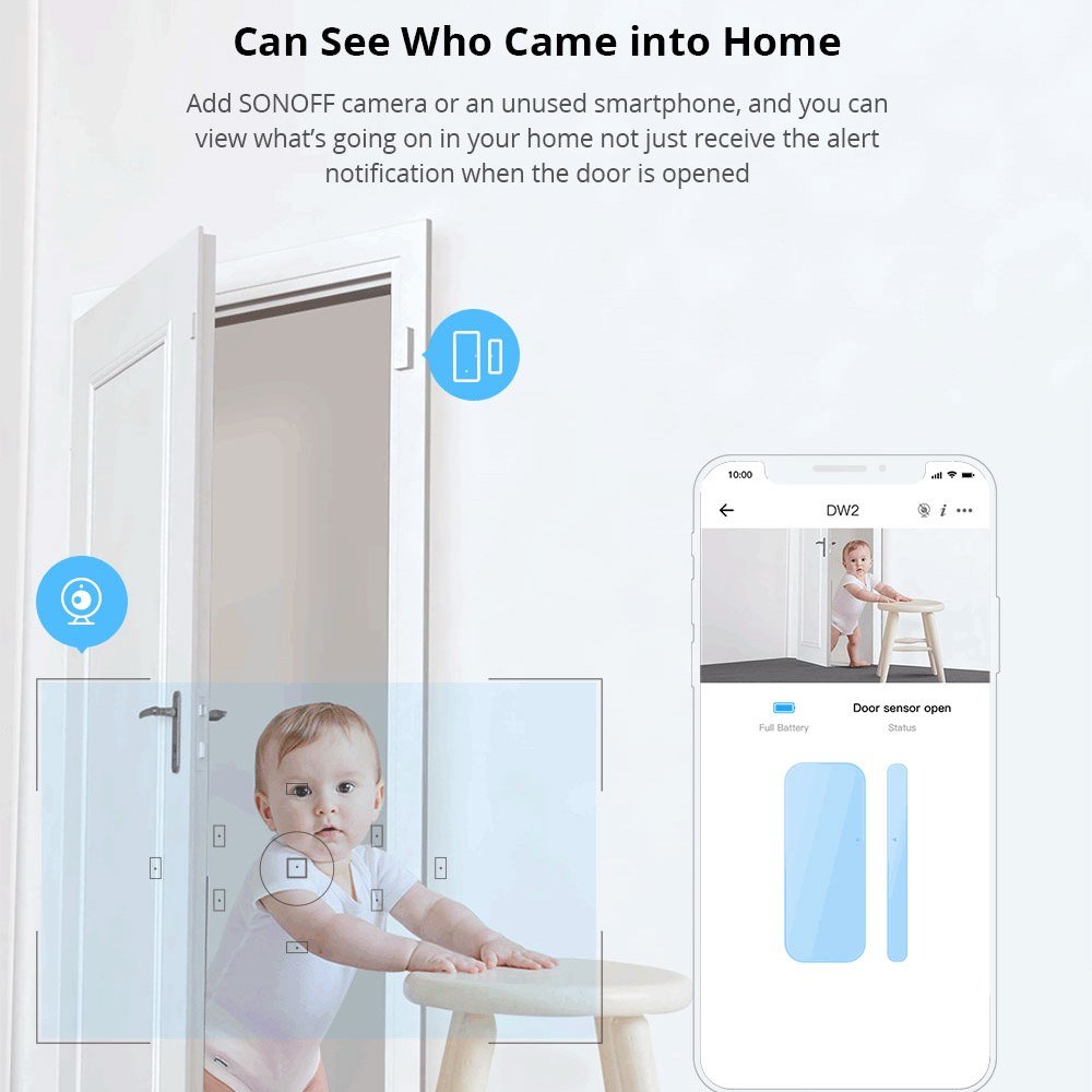 SONOFF DW2 Sensor Wifi Wireless Door Window Alarm