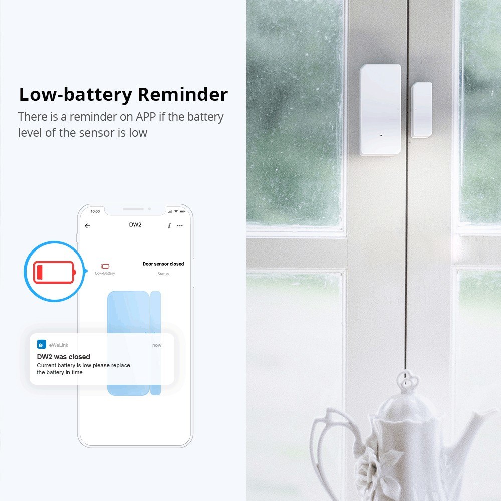 SONOFF DW2 Sensor Wifi Wireless Door Window Alarm