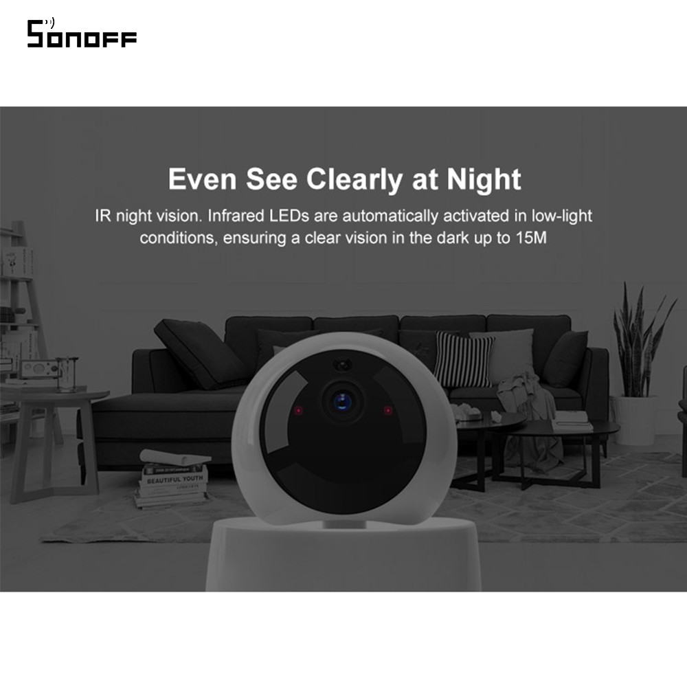 SONOFF GK-200MP2-B Wi-Fi Wireless IP Security Camera