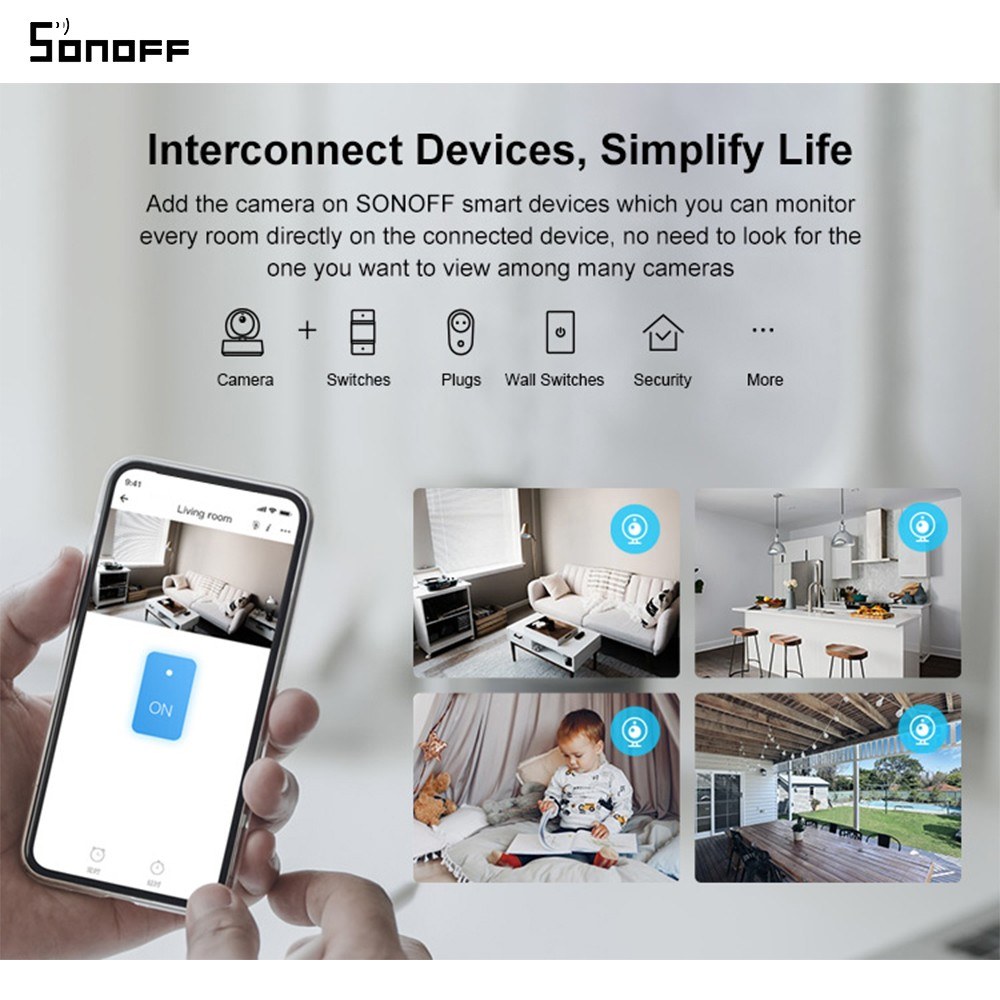 SONOFF GK-200MP2-B Wi-Fi Wireless IP Security Camera