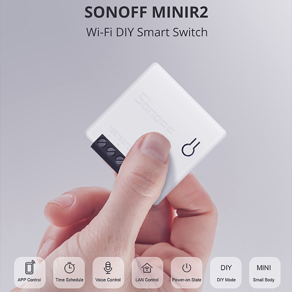 SONOFF MINIR2 Two-way DIY Smart Switch WiFi Switch Programmable Light Switch Timer