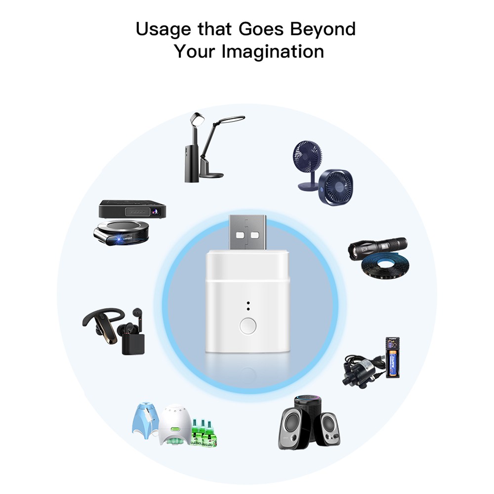 SONOFF Micro USB Smart Adapter 5V Wireless App Remote Control Voice Assistant Timing Schedule Pocket-Sized Wi-Fi