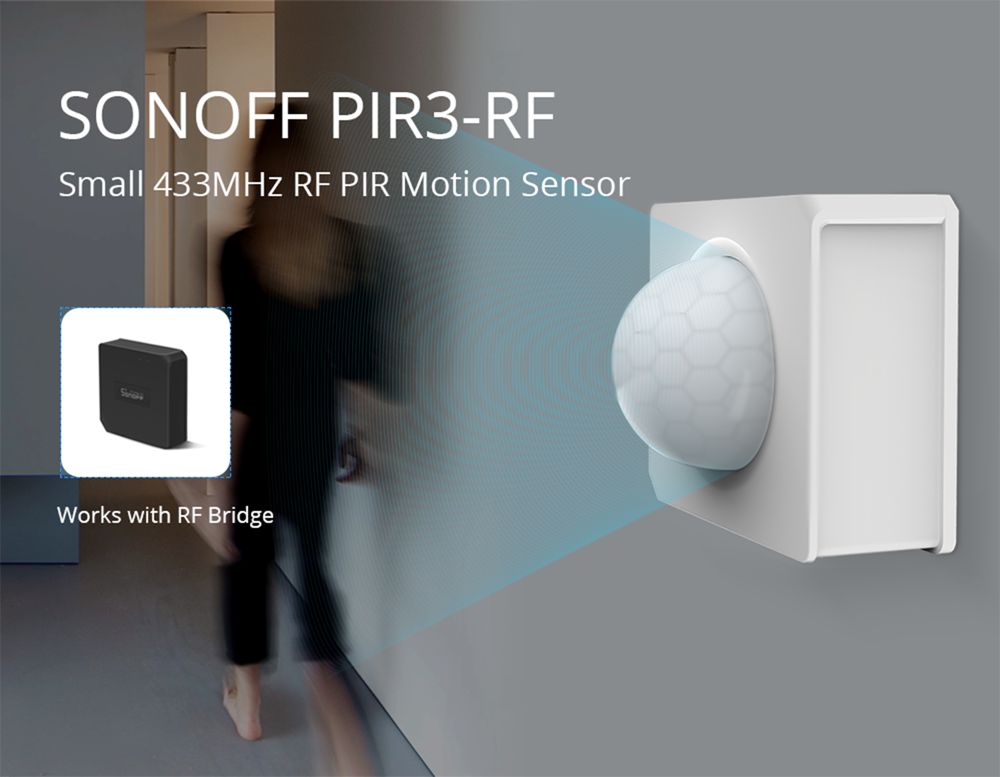 SONOFF PIR3 RF 433MHZ RF PIR motion sensor