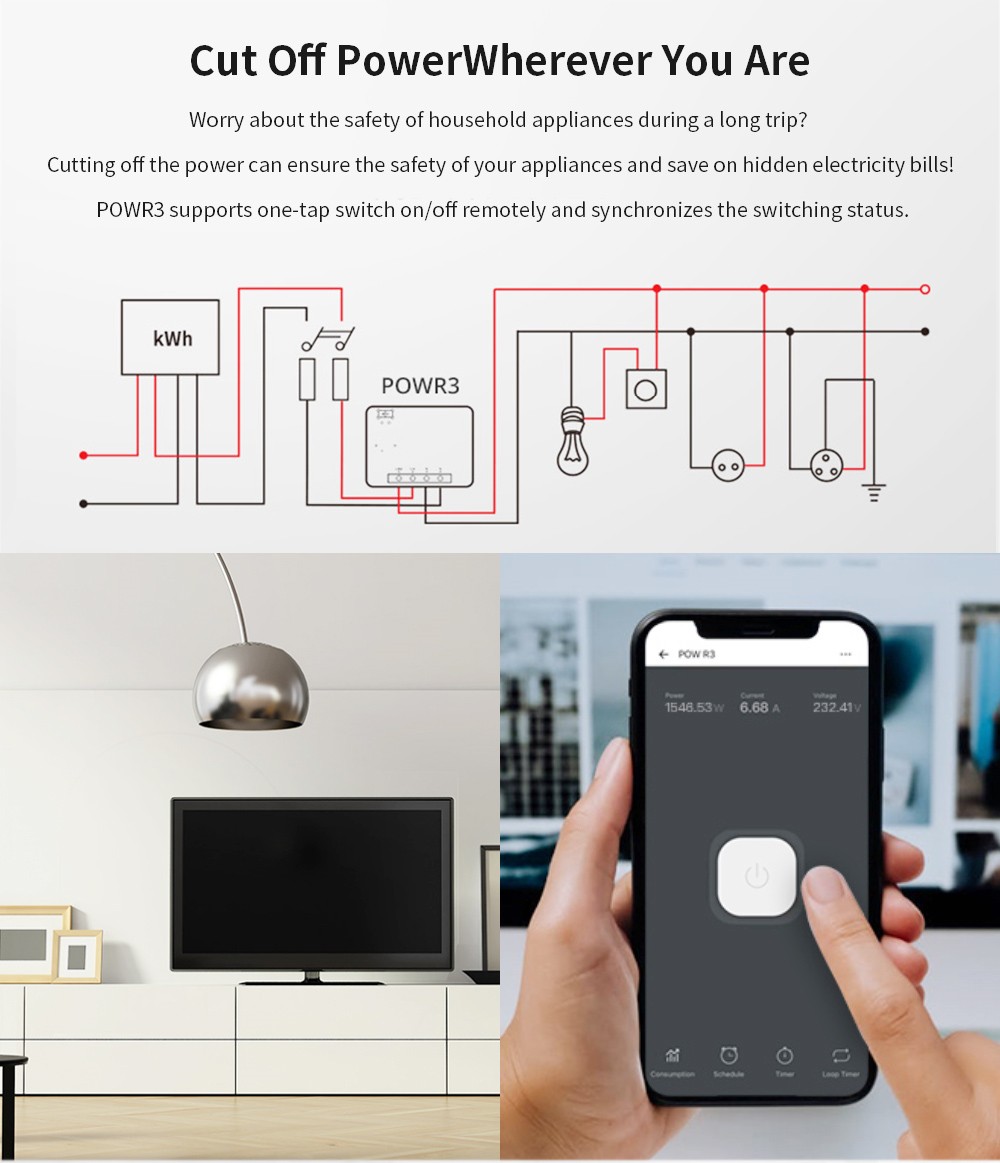 SONOFF POWR3 High Power Smart Switch