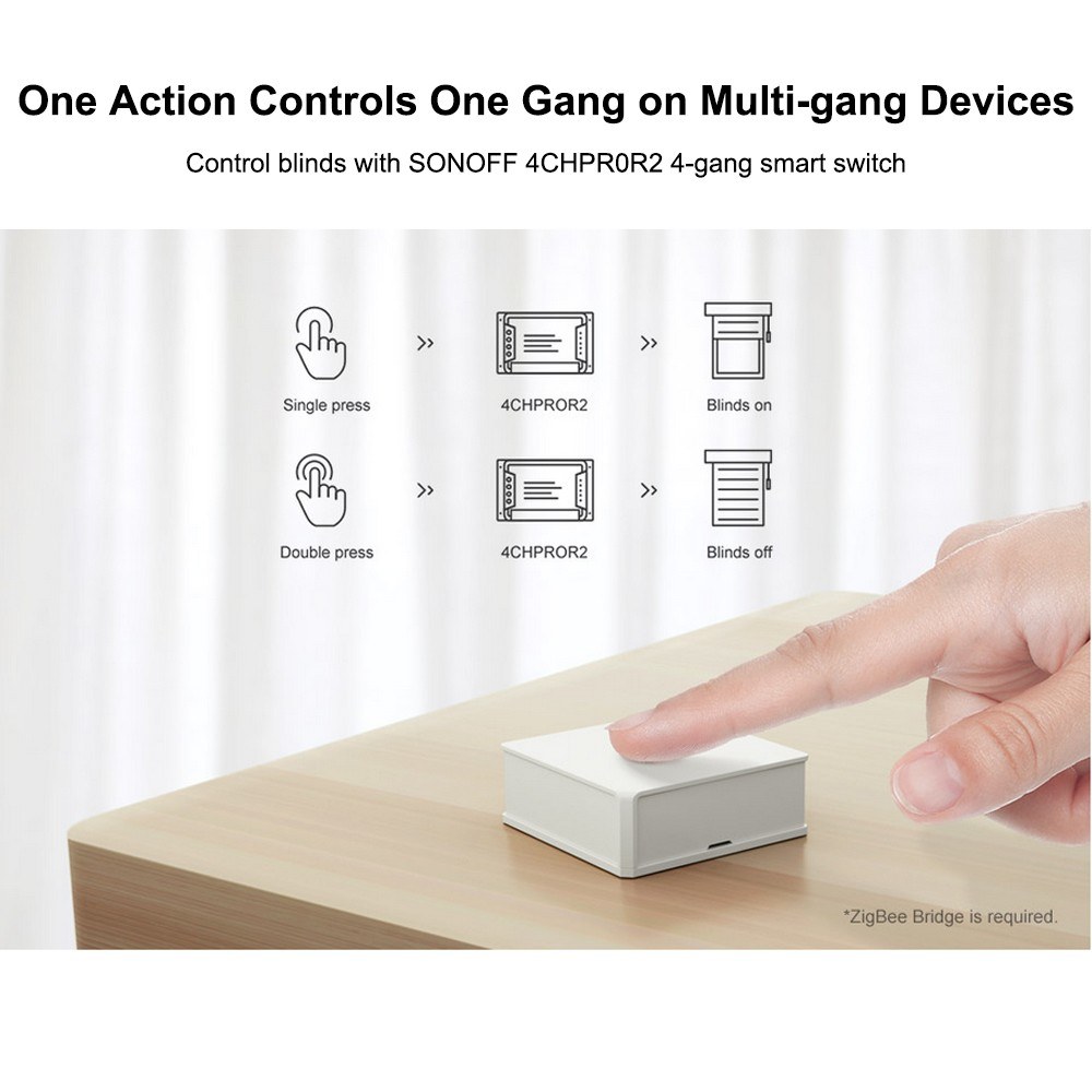 SONOFF SNZB-01 Zigbee Wireless Switch Mini Size Link ZigBee Bridge with WiFi Devices Make Them Smarter via eWeLink APP Without Battery