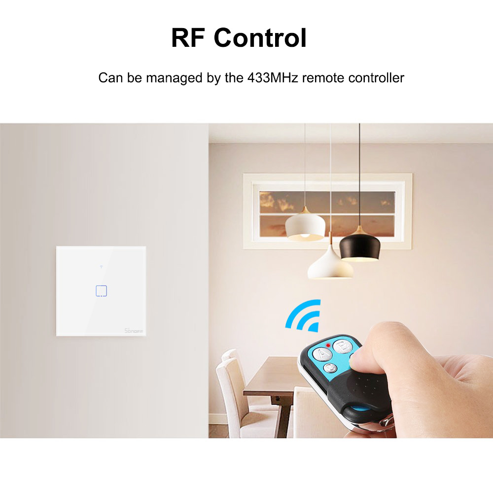 SONOFF T1EU1CTX 1 Gang Smart WiFi Wall Light Switch