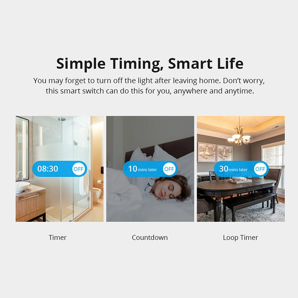 SONOFF ZBMINI Zigbee Two Way Smart Switch Compatible with Google Home/Nest IFTTT & Alexa