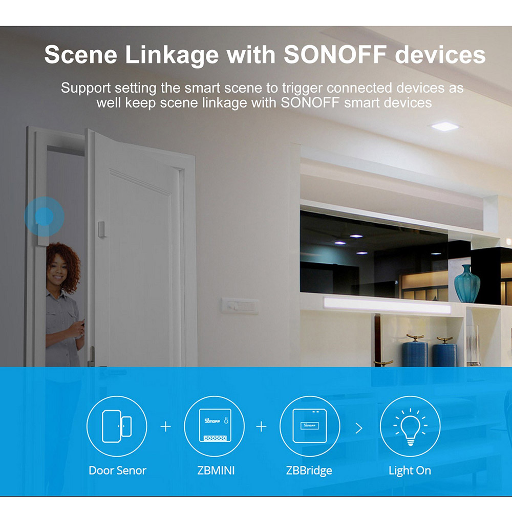SONOFF ZBMINI Zigbee Two Way Smart Switch Compatible with Google Home/Nest IFTTT & Alexa