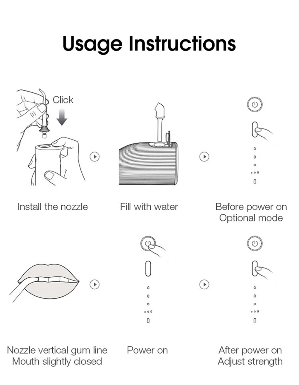 SOOCAS W3 Pro Portable Electric Oral Irrigator with 3 Modes 240ml Dental Teeth Cleaner 4 Nozzles IPX7 Waterproof