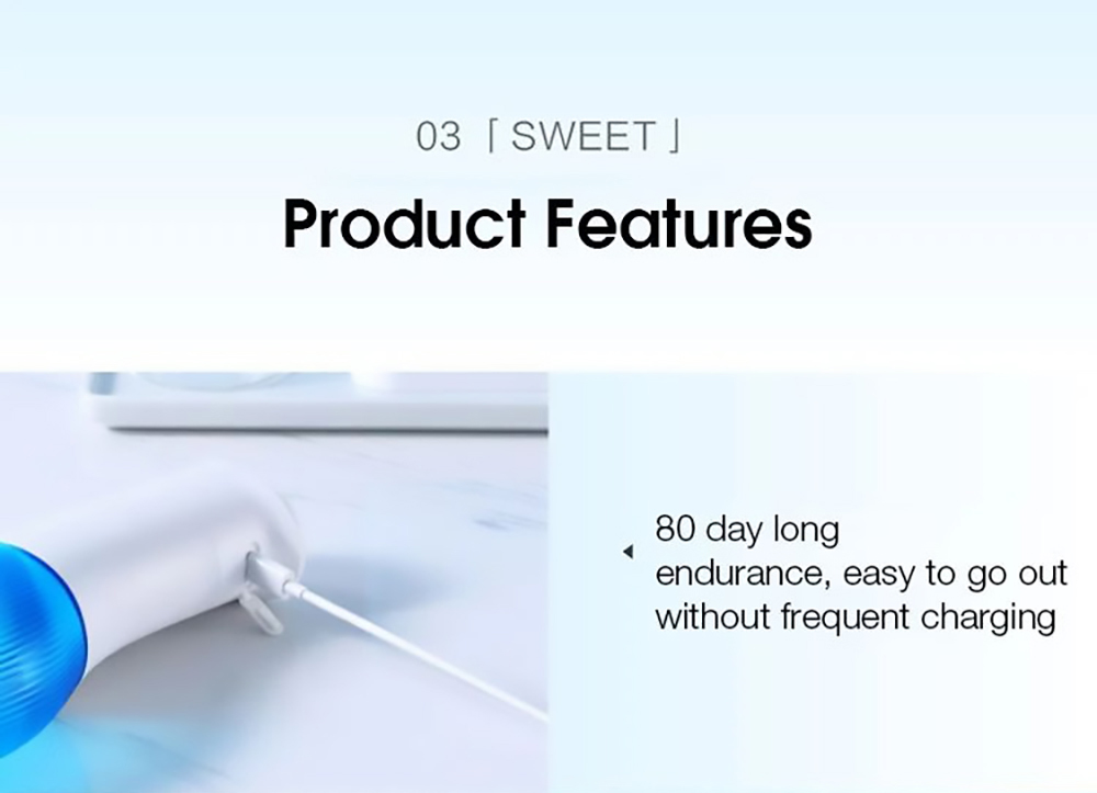 SOOCAS W3 Pro Portable Electric Oral Irrigator with 3 Modes 240ml Dental Teeth Cleaner 4 Nozzles IPX7 Waterproof
