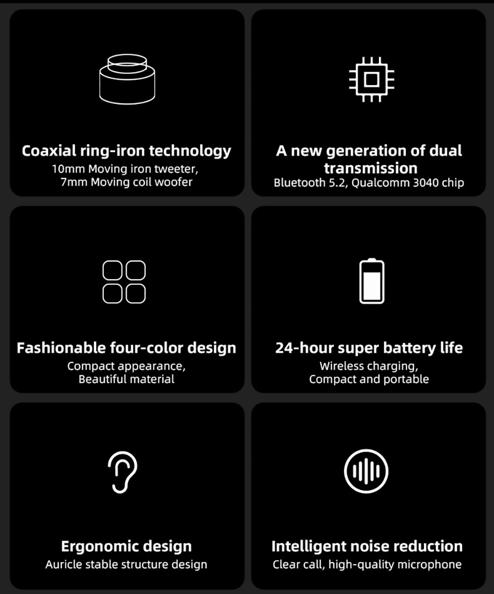 Sabbat E16 Music and Gaming True Wireless Earphones Low Latency BT5.2 Deep Bass Noise Cancelling Earbuds - Mystic Black