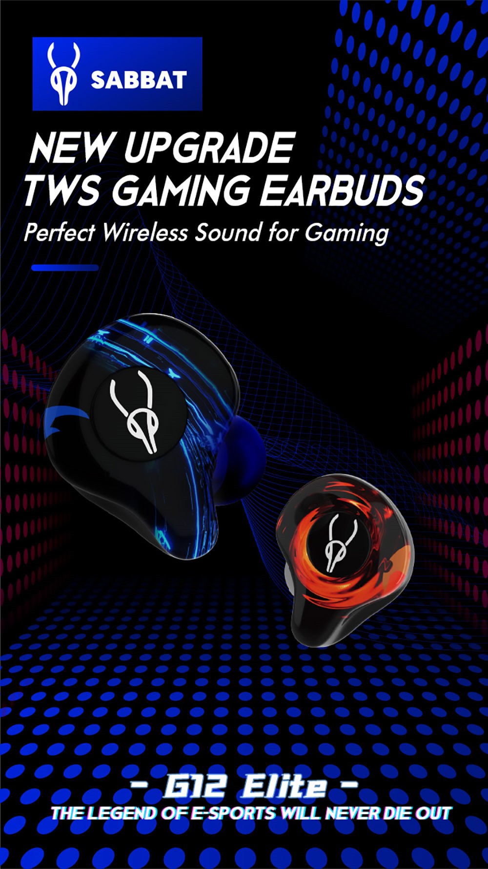 Sabbat G12 Elite TWS Wireless Bluetooth Headphones Gaming Music Dual Modes Noise Reduction Earphones With Mic - Orange 14 Sabbat G12 Elite TWS Wireless Bluetooth Headphones Gaming Music Dual Modes Noise Reduction Earphones With Mic - Orange