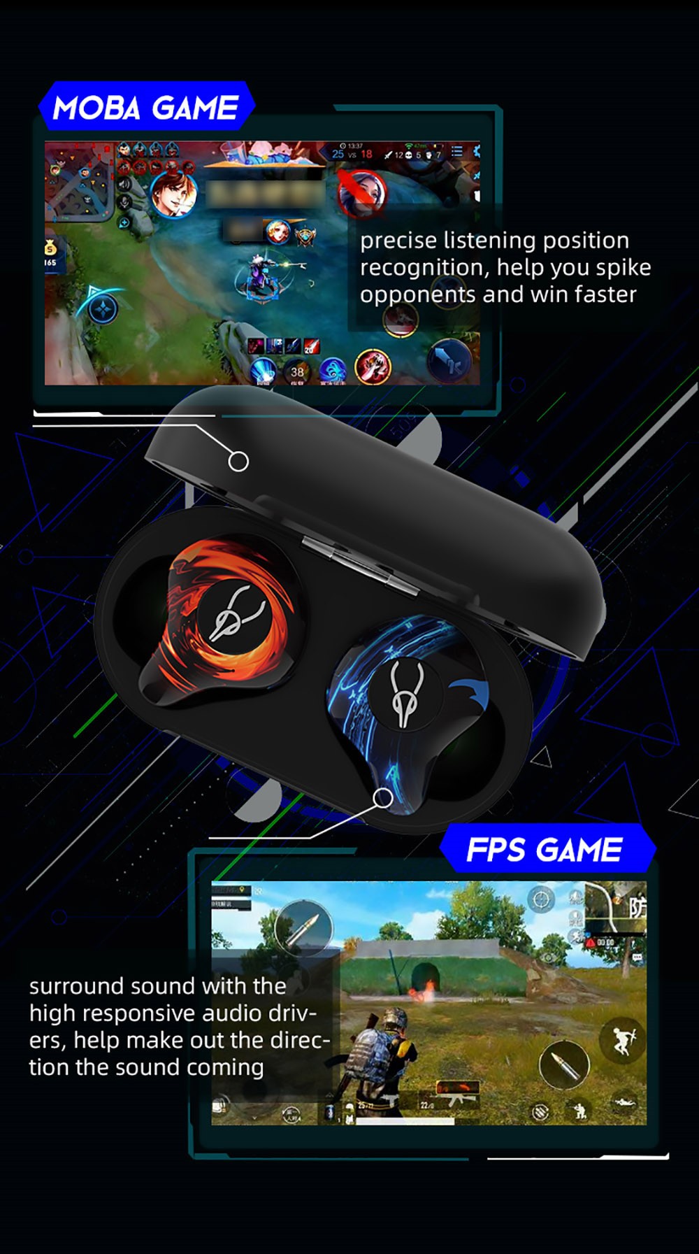 Sabbat G12 Elite TWS Wireless Bluetooth Headphones Gaming Music Dual Modes Noise Reduction Earphones With Mic - Orange 20 Sabbat G12 Elite TWS Wireless Bluetooth Headphones Gaming Music Dual Modes Noise Reduction Earphones With Mic - Orange