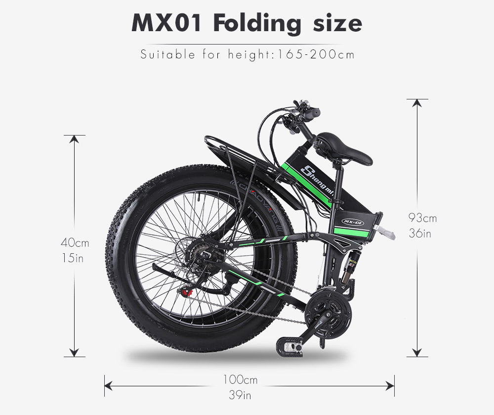 Shengmilo MX01 26 Inches Fat Tire Electric Bike 12 Magnetic Booster Bicycle 1000W 7-Speed Shimano for Snow Mountain 32 Shengmilo MX01 26 Inches Fat Tire Electric Bike 12 Magnetic Booster Bicycle 1000W 7-Speed Shimano for Snow Mountain