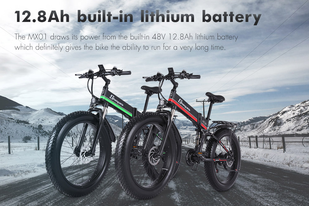 Shengmilo MX01 26 Inches Fat Tire Electric Bike 12 Magnetic Booster Bicycle 1000W 7-Speed Shimano for Snow Mountain 16 Shengmilo MX01 26 Inches Fat Tire Electric Bike 12 Magnetic Booster Bicycle 1000W 7-Speed Shimano for Snow Mountain