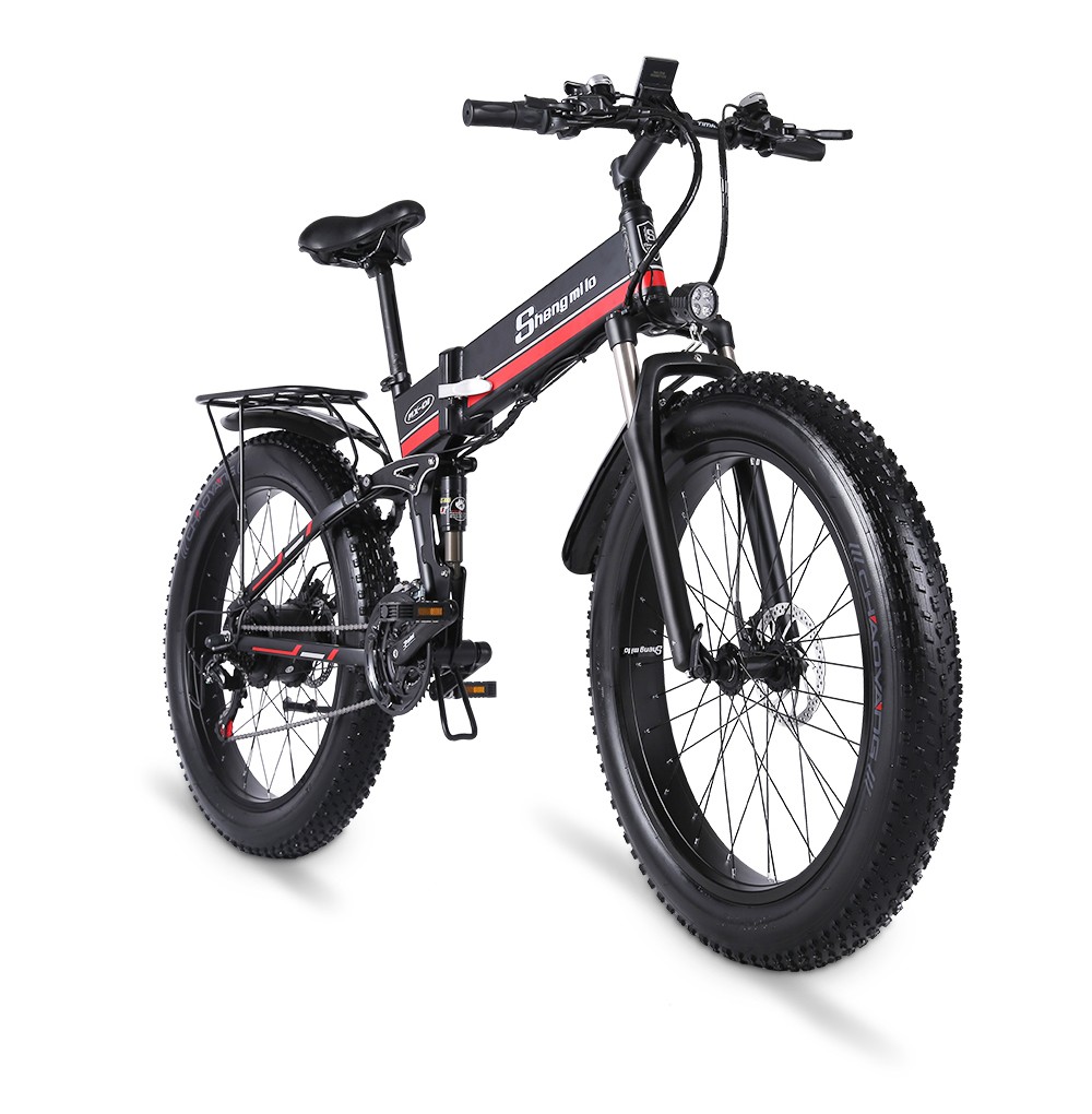 Shengmilo MX01 26 Inches Fat Tire Electric Bike 12 Magnetic Booster Bicycle 1000W 7-Speed Shimano for Snow Mountain 35 Shengmilo MX01 26 Inches Fat Tire Electric Bike 12 Magnetic Booster Bicycle 1000W 7-Speed Shimano for Snow Mountain