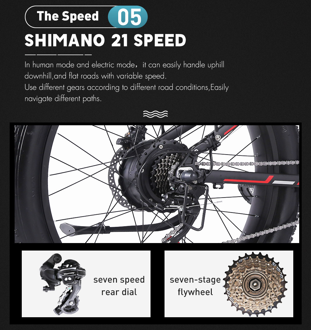 Shengmilo MX01 26 Inches Fat Tire Electric Bike 12 Magnetic Booster Bicycle 1000W 7-Speed Shimano for Snow Mountain 23 Shengmilo MX01 26 Inches Fat Tire Electric Bike 12 Magnetic Booster Bicycle 1000W 7-Speed Shimano for Snow Mountain