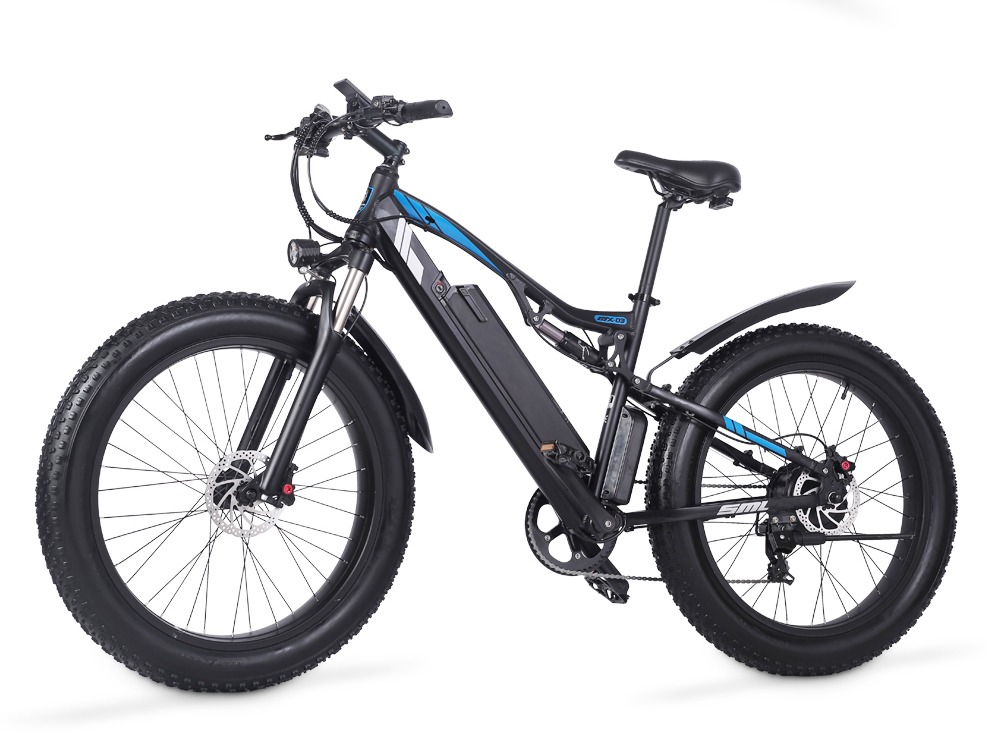 Shengmilo MX03 1000W 48V 17Ah 26 Inch E-bike 40km/h Max Speed 40-50km Mileage Range 180kg Max Load Electric Bike - Black